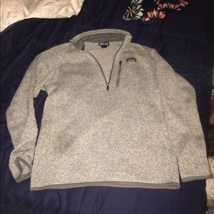 Men's Patagonia grey quarter zip fleece